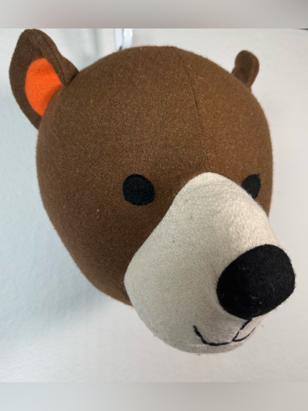 Pillowfort Plush Brown Bear Head Wall Mount Kids Room Nursery Decor 3D Taxidermy
